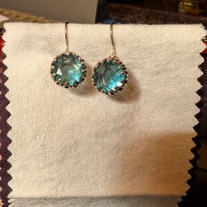 Elegant Silver and Blue Topaz Earrings